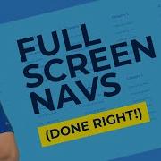 Create An Awesome Full Screen Navigation UI UX