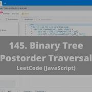 How To Solve 145 Binary Tree Postorder Traversal On LeetCode JavaScript