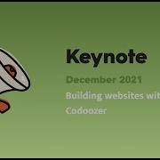 Codoozer Keynote Dec 21 Building Websites