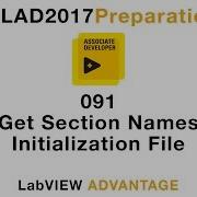 LabVIEW CLAD 091 Get Section Names Initialization File