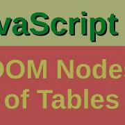 DOM Nodes Of Tables Basic JavaScript Fast 49 RowIndex CellIndex SectionRowIndex