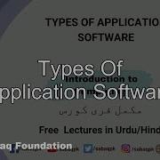 Types Of Application Software Computer Science Lecture Sabaq Pk