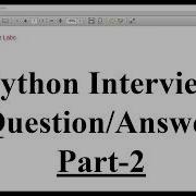 Python Interview Question Answer Part 2