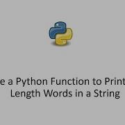 Write A Python Function To Print Even Length Words In A String