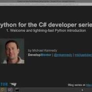 Part 1 Lightning Introduction Python For The CSharp Developer Series