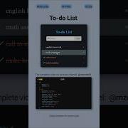 Build A Modern To Do List App HTML CSS JS Tutorial 2025 Mzcode01 Css Coding Javascript