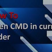 How To Open Command Prompt In Current Folder