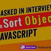 How To Sort Object In JavaScript Interview Question In Hindi