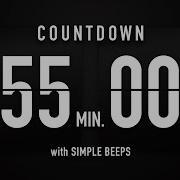 55 Minute Countdown Timer Flip Clock With Simple Beeps
