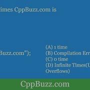 Question 18 C MCQs How Many Times CppBuzz Com Is Printed While Loop With A Variable