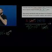 Scientific Notation Word Problem Red Blood Cells ASL