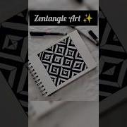 Zentangle Art Easy Black White Pattern