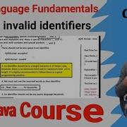 Java Fundamentals 3 Java Identifiers Valid And Invalid Identifiers