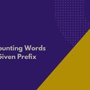Counting Words With A Given Prefix LeetCode 2185 Java
