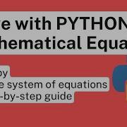 Solve System Of Equations With Python