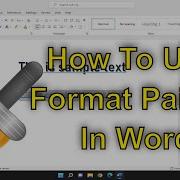 How To Use Format Painter In Microsoft Word Tutorial