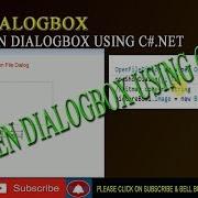 How To Make Open File Dialog Box In C Net Save File Dialog Box In C Net C Tutorial