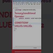Ternary Operator In Java