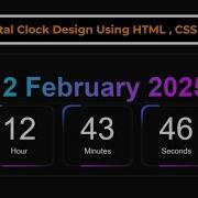 Responsive Digital Clock Design Using HTML CSS JavaScript With Free Source Code