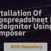 Installation Of Phpspreadsheet In Codeigniter Using Composer