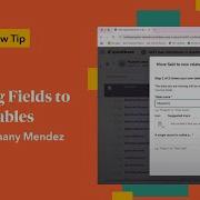 Moving Fields To New Tables Qrew Tip
