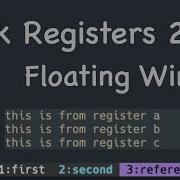 Vim Trick Peek Registers 2 With Floating Window
