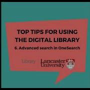 Tops Tips For Using The Digital Library No 6 Advanced Search In OneSearch