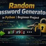 Random Password Generator In Python Beginner Project