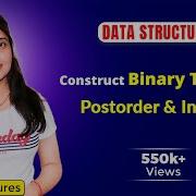5 8 Construct Binary Tree From Postorder And Inorder With Example Data Structures Course