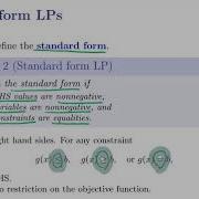 OR2 Algorithms Lecture 2 Simplex Method 3 Standard Form LPs