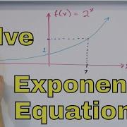 08 Solving Exponential Equations Part 1 Solve For The Exponent