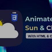 Animated Sun Cloud With CSS Tonsomar