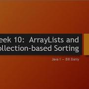 Java1 10 ArrayLists And Sorting Demo1