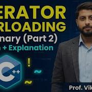 Operator Overloading In C Unary Operator Part 2 Program With Explanation HINDI By Vikas Singh