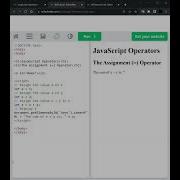 12 JS The Assignment Operator Оператор присваивания JavaScript Operators Tutorial W3schools Com