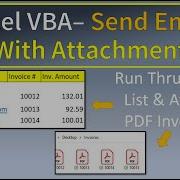 Excel VBA Отправка электронных писем с вложениями