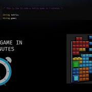 JAVA TETRIS GAME How To Code A Tetris Game In 7 MINUTES