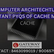 PYQS OF CACHE MEMORY FOR GATE CSE UGC NET COMPUTER SCIENCE COMPUTER ARCHITECTURE CACHE MEMORY