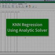 KNN Regression Using Analytic Solver