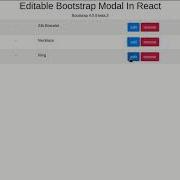 Editable Bootstrap Modal In React