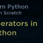 Python Tutorial Part 05 Operators In Python
