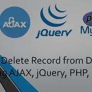 How To Delete Record From Database Using AJAX JQuery PHP MySQLi