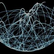 Double Pendulum Chaos Light Writing Computer Simulation 1