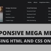 Responsive Mega Menu And Dropdown Menu Using Only HTML CSS