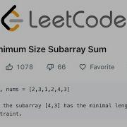 LeetCode Minimum Size Subarray Sum Solution Explained Java