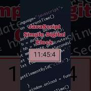 JavaScript Program To Make A Simple Digital Clock Coding Itzrafiq Seba Javascript Dyi Shorts