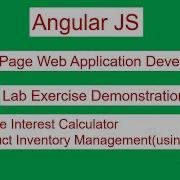 Angular JS Simple Interest Calculator And Product Inventory Using Array Demonstration