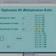 How To Make Multiplication Table In Visual Basic Windows Form Application Visual Studio