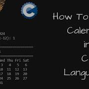 Calendar In C Language C Language Project