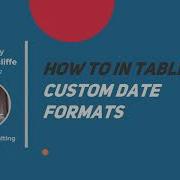 How To In Tableau In 5 Mins Custom Date Format